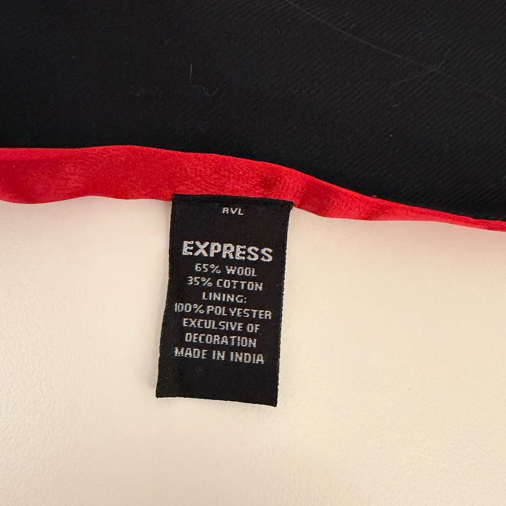 Y2K Express Wool/Satin Shawl - Picture 3 of 10